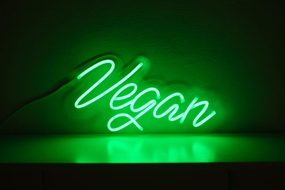 vegan неоновая лампа